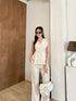 V-Neck Sleeveless Vest With Trousers sets